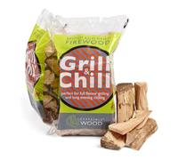Certainly Wood Grill N Chill - Thin Hardwood Logs, 10kg, for Pizza Ovens and BBQs, British Kiln Dried Firewood (2 Bags)