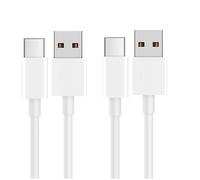Certainty® Type C to USB Data and Charger Cable - WHITE 2 x one-meter cables - Replacement for Samsung EP-DN930CWE (2 pack)