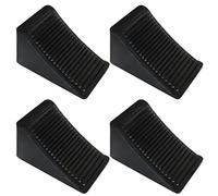 CertBuy 4 Pack Rubber Wheel Chock Black Heavy Duty Wheel Wedge for Travel Trailer Camper 6.3"×4"×4"