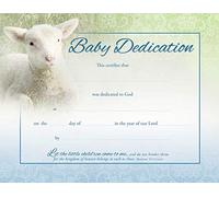 Certificate - Baby Dedication (Full Color Coated Stock - 8 1/2 x 11) by Warner Press