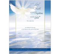 Certificate - Baptism - One Lord One Faith (Full Color - Coated Stock 8 1/2x11) (Pack Of 6)