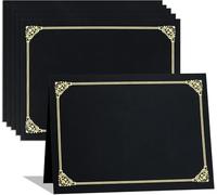Certificate Holder, 25-Pack 24x31cm, for Letter Size 8.5x11 in Award Cardstock Certificates Documents, for Graduation, Diploma, Employee Appreciation, Certifications (Black)