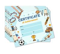 Certificate of Achievement for Kids | Pack of 6 | 8.5 x 11 Completion Certificates for School Students, Classroom Teacher Awards & Incentives (Blue)