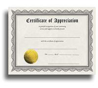 Certificate of Appreciation Certificate Paper with Embossed Gold Foil Seals - 30 Pack - Parchment Award Certificates for Students, Teachers, Employees - 8.5" x 11" Inkjet/Laser Printable