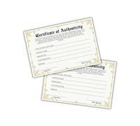 Certificate of Authenticity 30pk 6x9” Postcard for Artists Works of Galleries Collectors Original Collectible Edition Number Name Date