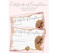 Certificate of Completion: Nails Course Certificate | Nail Art Course | Nail Design Certificates | Certificates 8"x11" Full Color, Pre-Printed and Ready to Use