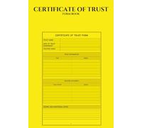 Certificate of Trust Form Book: Professional Trust Certification Forms with Notary Sections for Estate Planning