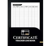 Certificate Tracker Log Book: A Multipurpose Journal to Track Certificates, Vouchers, Gift Records | Great for Retail Stores and Small Businesses