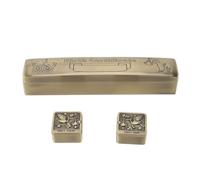 Certificate Tube with 2 Small Storage Boxes, Zinc Alloy Diploma Scroll Holder, Vintage Metal Certificate Storage Tube for Graduation Documents and Decorative Display