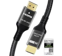Certified 10K 8K HDMI 2.1 Cable 1M, 48Gbps Ultra High Speed HDMI Cable Ethernet CEC 4K 240Hz 200Hz 165Hz 144Hz 120Hz 10K 8K 60Hz ARC eARC Netflix HDCP2.3 HDR10+ PC Laptop RTX5090 TV Monitor Projector