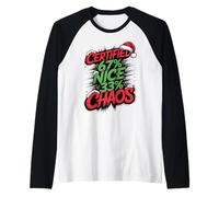 Certified 67% Nice 33% Chaos - Funny Brainrot 67 Raglan Baseball Tee