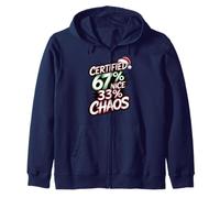 Certified 67% Nice - Gen Alpha Slang - Classic 67 Brainrot Zip Hoodie
