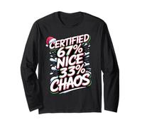 Certified 67% Nice - Gen Alpha Slang - Funny 67 Brainrot Long Sleeve T-Shirt