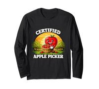Certified Apple Picker Apple Picking Crew Cider Harvest Farm Long Sleeve T-Shirt