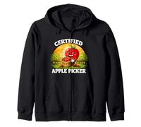 Certified Apple Picker Apple Picking Crew Cider Harvest Farm Zip Hoodie