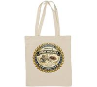 Certified Approved Chaos Management Division Natural Cotton Tote Bag White