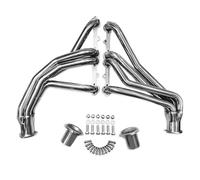 CERTIFIED AUTOMOTIVE EXPERTS Polished Stainless Steel Long Tube Exhaust Headers for Small Block Chevy in Chevy and GMC Trucks, 1967-1987 Pickups, 2WD and Lifted 4WD, SBC 283 305 307 327 250 400