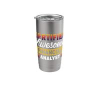 Certified Awesome Financial Analyst Stainless Steel Insulated Tumbler