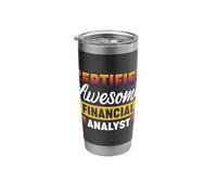 Certified Awesome Financial Analyst Stainless Steel Insulated Tumbler