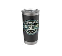 Certified Before WiFi Funny Retro Tech Nostalgia Pixel Stainless Steel Insulated Tumbler
