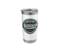 Certified Before WiFi Funny Retro Tech Nostalgia Pixel Stainless Steel Insulated Tumbler