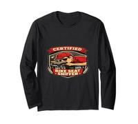 Certified Bike Seat Sniffer Funny Retro Crude Long Sleeve T-Shirt