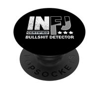 Certified Bullshit Detector INFJ Funny Introvert Humor PopSockets Adhesive PopGrip