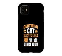 Certified Cat Whisperer Since 1989 Cat Theme Birthday Year Case for iPhone 11