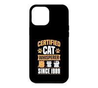 Certified Cat Whisperer Since 1989 Cat Theme Birthday Year Case for iPhone 12 Pro Max