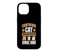 Certified Cat Whisperer Since 1989 Cat Theme Birthday Year Case for iPhone 14