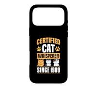 Certified Cat Whisperer Since 1989 Cat Theme Birthday Year Case for iPhone 17 Pro Max