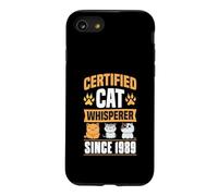 Certified Cat Whisperer Since 1989 Cat Theme Birthday Year Case for iPhone SE (2020) / 7/8