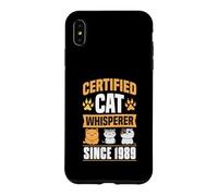 Certified Cat Whisperer Since 1989 Cat Theme Birthday Year Case for iPhone XS Max