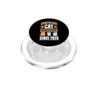 Certified Cat Whisperer Since 2025 Cat Theme Birthday Year PopSockets PopGrip for MagSafe