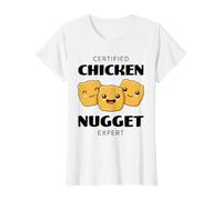 Certified Chicken Nugget Expert - Funny Chicken Nuggets Value Graphic T-Shirt, Women, White, XL