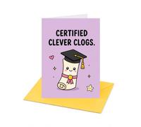 Certified Clever Clogs Graduation Congratulations Card