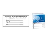 Certified Copy & True Likeness Stamp | Perfect for Signatures & Certifying Documents, Black
