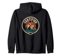 Certified Crack Addict Rock Climbing Sunset Zip Hoodie