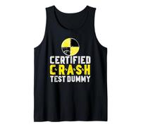 Certified Crash Test Dummy Funny Injured Car Crash Graphic Tank Top