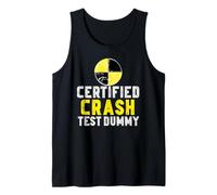 Certified Crash Test Dummy Funny Injured Car Crash Graphic Tank Top