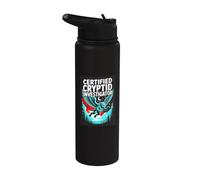 Certified Cryptid Investigator Mothman Paranormal Hunter Stainless Steel Insulated Water Bottle