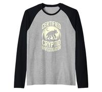 Certified Cryptid Investigator Paranormal Hunter Raglan Baseball Tee