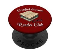 Certified Cursive Reader Club Old Handwriting Readability PopSockets Adhesive PopGrip