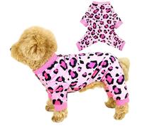 Certified Dog Onesie Clothes Pajamas for Small, Medium, Large Dogs Dresses - Breathable Elastic Skin-Friendly Puppy Clothes (Global Leading Authentic Brand Factory Direct) Pink,XXXX-L