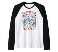 Certified Egg Spert Funny Chicken Keeper Farmers Raglan Baseball Tee