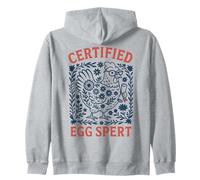 Certified Egg Spert Funny Chicken Keeper Farmers Zip Hoodie
