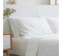 Certified Egyptian Cotton Rich, 400 TC Flat Sheet King Size - Silky-Soft Luxury Sateen Sheets - Wrinkle-Resistant, Skin Friendly & Breathable - 2” Hemstitched Flat Sheets - White