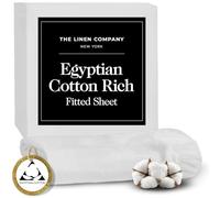 Certified Egyptian Cotton Rich Double Fitted Sheets - Hotel Quality Crisp Percale Sheets, Skin Friendly & Breathable - Snug Fit Technology 4 Corner Straps for Zero Bunching - Light Grey