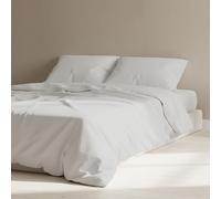 Certified Egyptian Cotton Rich Single Size Duvet Cover - Hotel Quality Crisp Percale Duvet Covers, Skin Friendly & Breathable - Hidden Button Closures for Snug Fit & Zero Bunching - Light Grey
