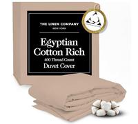 Certified Egyptian Cotton Rich Split King Size Duvet Cover - Hotel Quality Crisp Percale Duvet Covers, Skin Friendly & Breathable - Hidden Button Closures for Snug Fit & Zero Bunching - Taupe